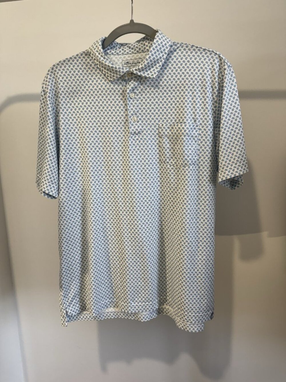 Peter Millar Golf Polo Men's M Blue Front Pocket